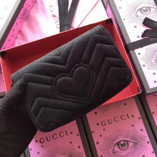 Gucci GG Marmont Velvet Super Mini Bag 476433 Black