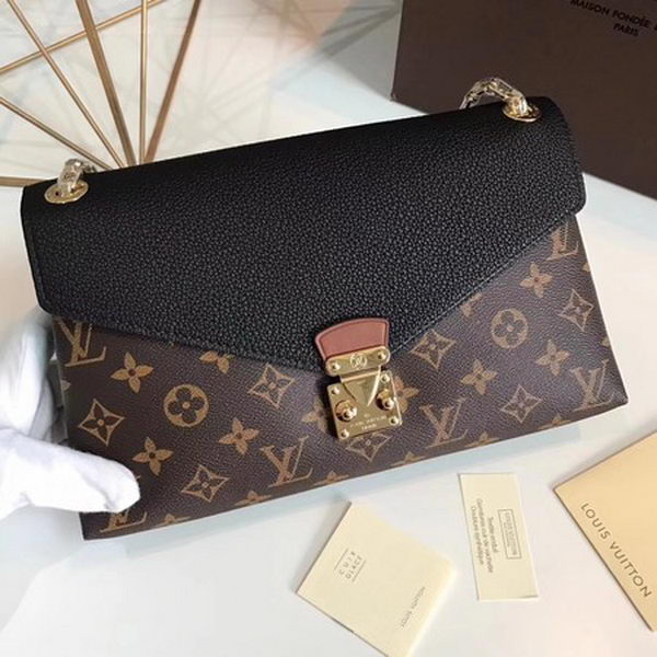 Louis Vuitton Monogram Canvas Pallas Chain Cerise M41201 Black