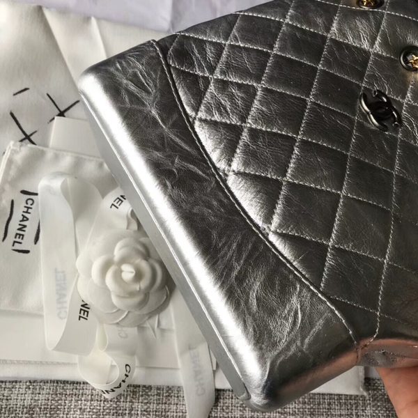 Chanel 2018 Original Calfskin Leather Backpack 81229 Silver