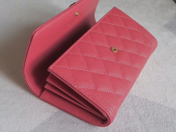 Chanel Boy Matelasse Long Wallet Calfskin Leather CHA5264 Pink