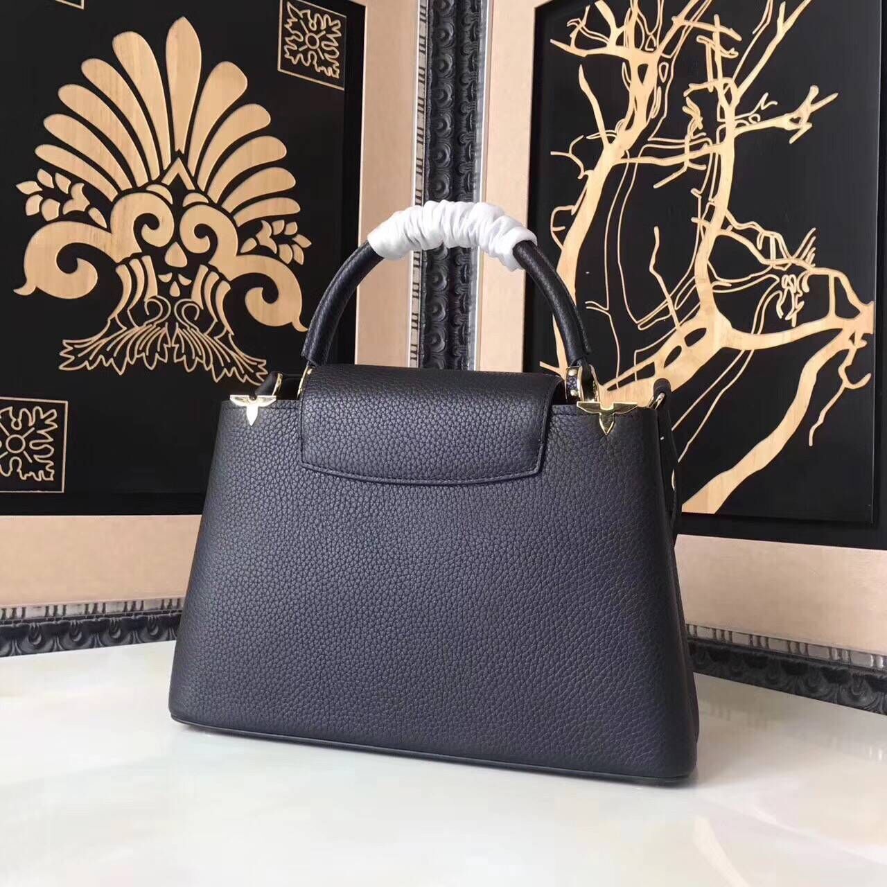 Louis Vuitton original Elegant Capucines BB Bags M94517 black