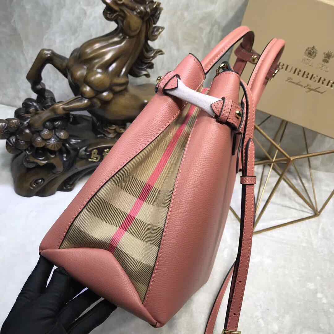 BurBerry Leather Tote Bag 5559 pink