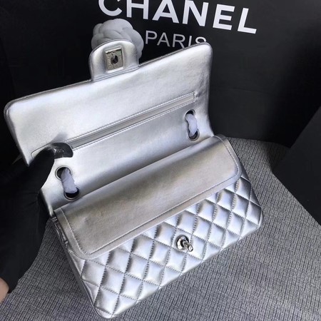 Chanel Flap Shoulder Bag Original Sheepskin Leather CF1112 Silver