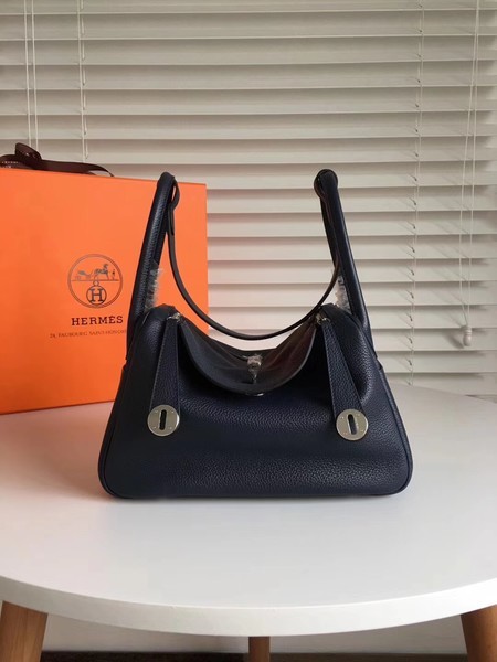 Hermes Lindy Original Togo Leather Bag 5086 Black