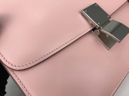 Celine Classic Box Flap Bag Original Calfskin Leather 3378 Pink