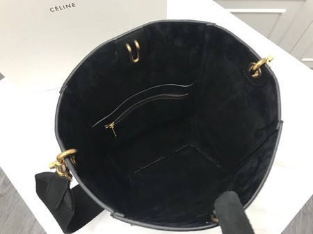 Celine Cabas Phantom Bags Original Calfskin Leather 3370 Black