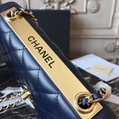 Chanel WOC Original Sheepskin Leather Shoulder Bag D33814 Blue