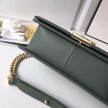 Boy Chanel Original Cannage Patterns Bag 67086 Green