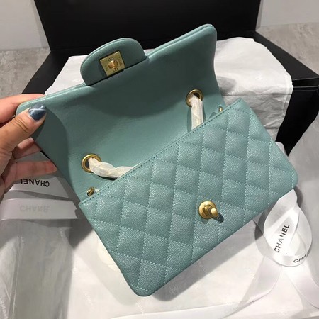 Chanel Flap Shoulder Bag Original Caviar Leather CF1116 light green