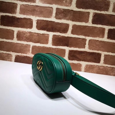 Gucci GG Marmont Leather waist pack 476434 green