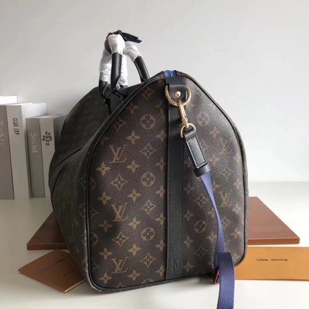 Louis Vuitton Monogram Macassar Canvas Keepall 50 Strap M43817 