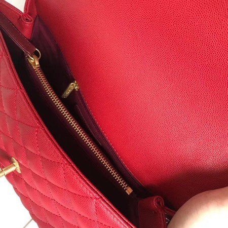 Chanel Classic Top Handle Bag Original Caviar Leather A92215 red