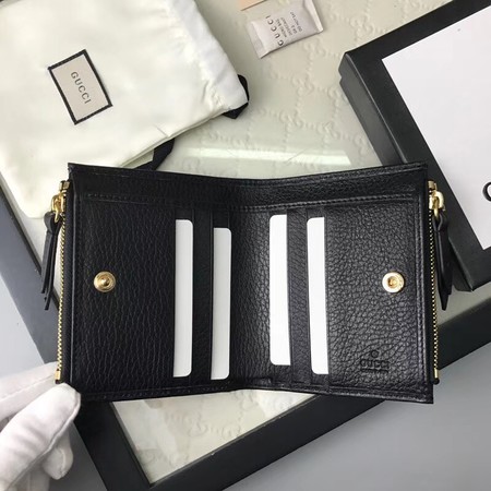 Gucci Calfskin Leather Wallet 474747 black