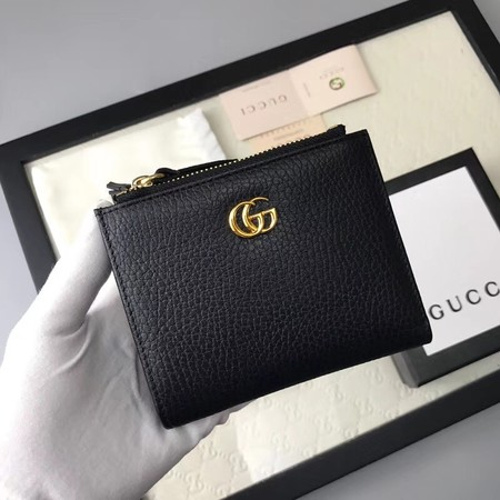 Gucci Calfskin Leather Wallet 474747 black