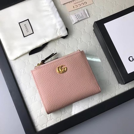 Gucci Calfskin Leather Wallet 474747 pink