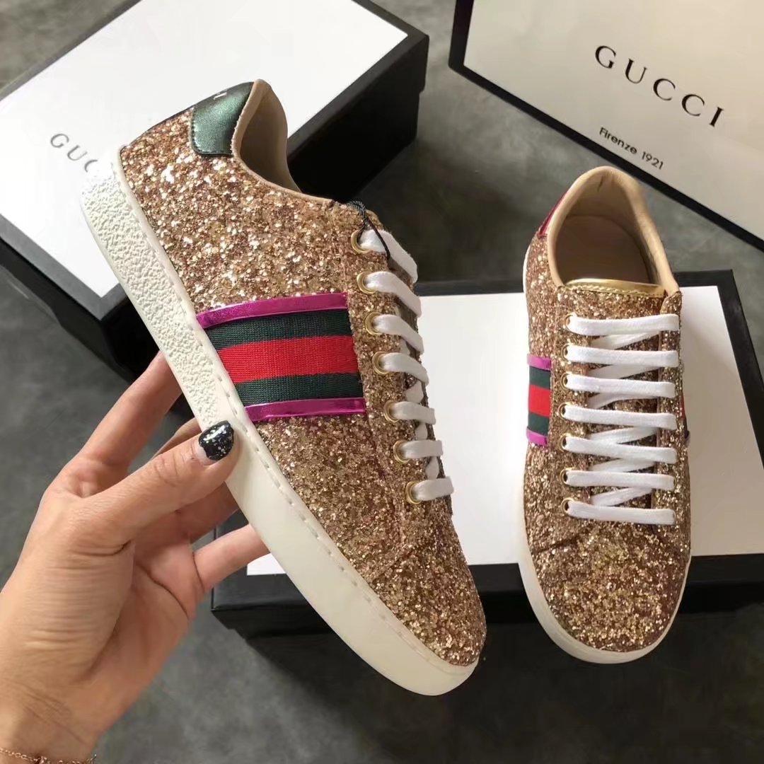 Gucci women shoes GG1303H gold