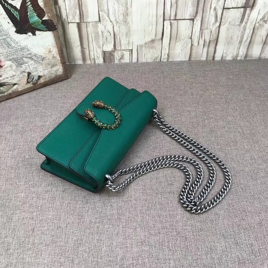 Gucci Dionysus Blooms Leather Shoulder Bag 499623 green