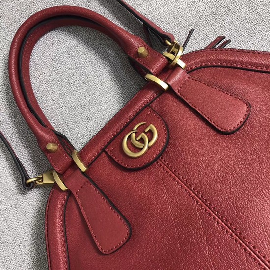 Gucci RE Medium Top Handle Bag Style 516459 Red