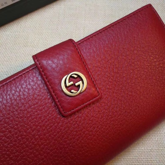 Gucci Calf leather Wallet 337335 red