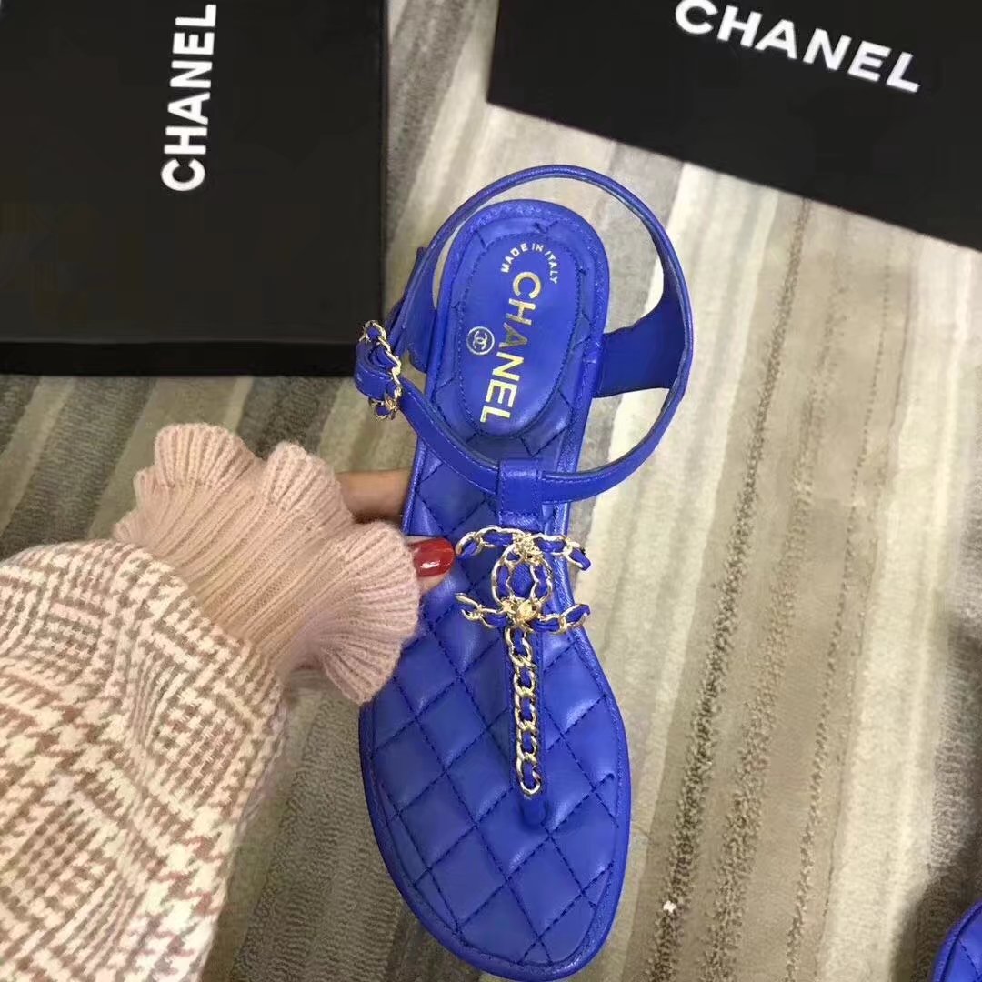 Chanel sandals CH2328LS green heel of a shoe 4CM