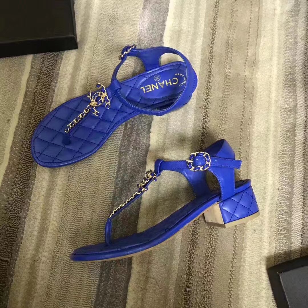 Chanel sandals CH2328LS blue heel of a shoe 4CM