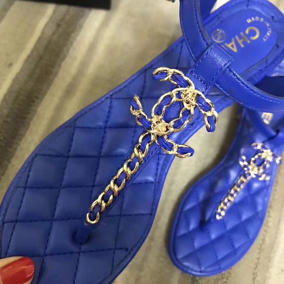 Chanel sandals CH2328LS blue heel of a shoe 4CM