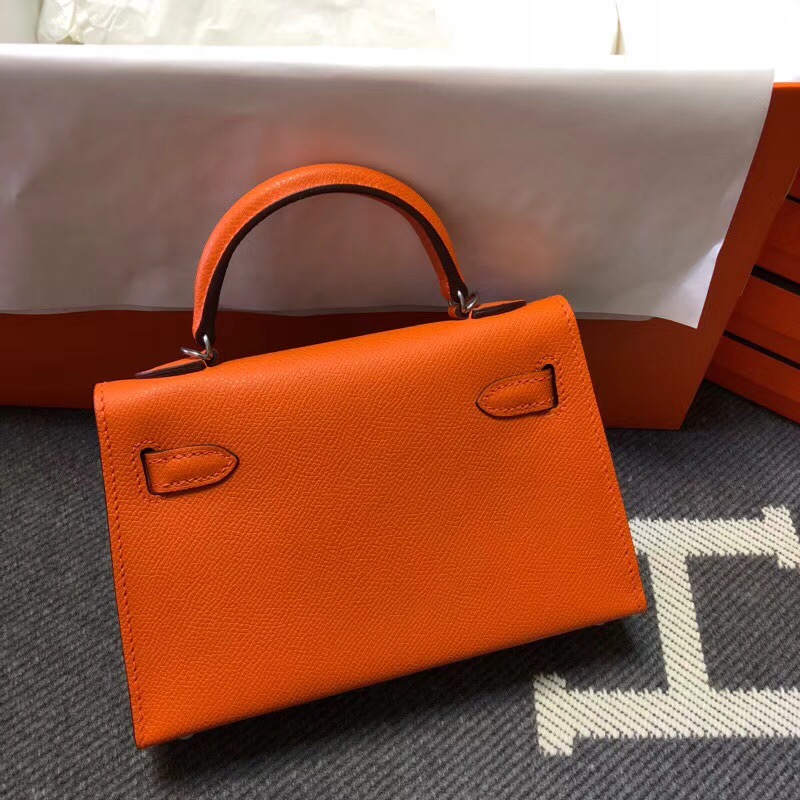 Hermes Kelly Tote Bag Original epsom  Leather KL20 Orange