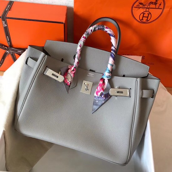 Hermes Birkin Tote Bag Original Togo Leather BK35 grey