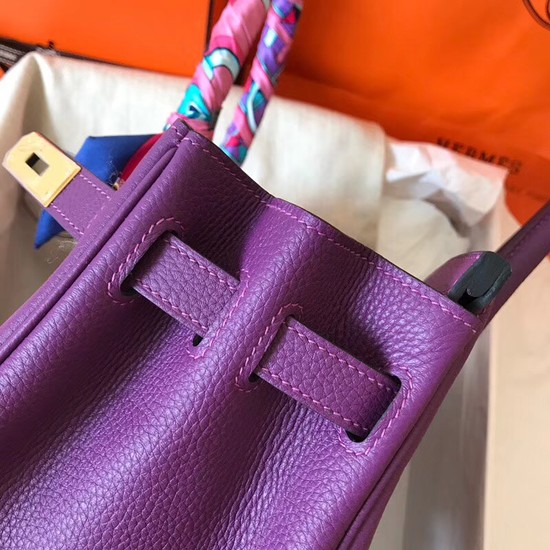 Hermes Birkin Tote Bag Original Togo Leather BK35 purple