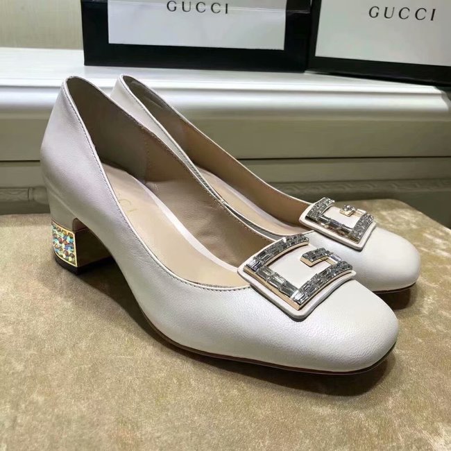 Gucci High-heeled shoes GG1378LD white Heel high 5CM