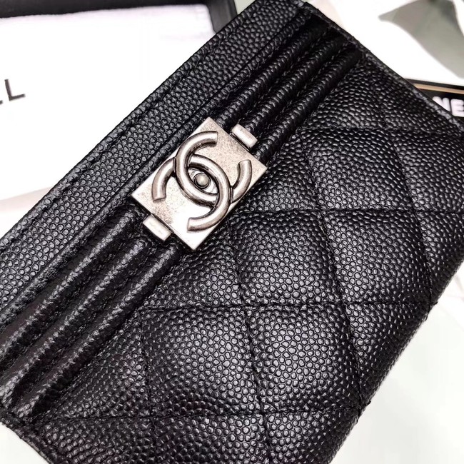 BOY CHANEL Card Holder A84431 black