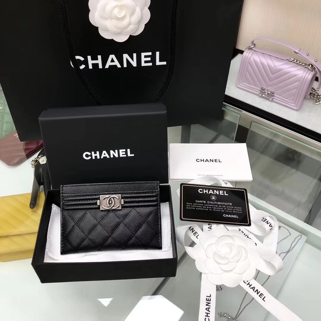 BOY CHANEL Card Holder A84431 black