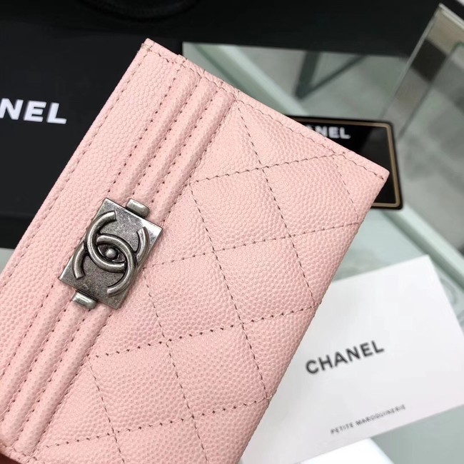 BOY CHANEL Card Holder A84431 pink