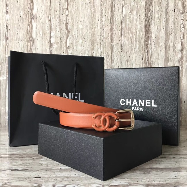 Chanel Original Calf leather Belt 56989 Camel