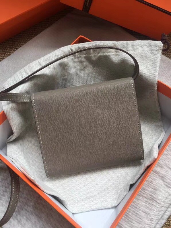 Hermes Clutch Epsom calfskin H0589 grey