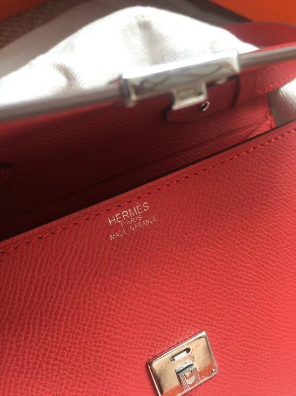 Hermes Clutch Epsom calfskin H0589 red