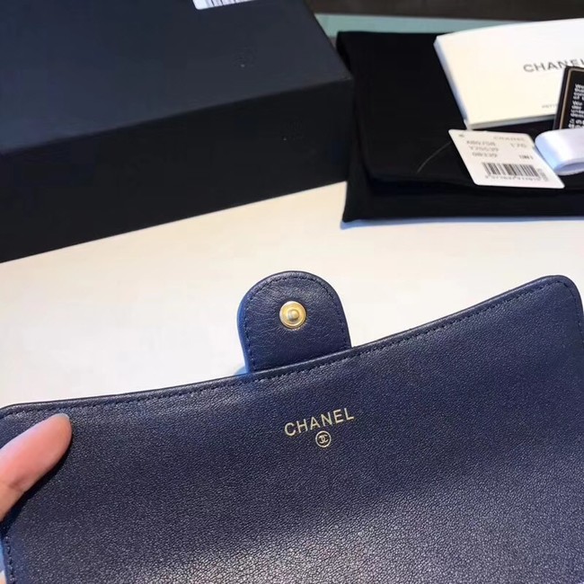 Chanel Classic Flap Wallet A80758 Blue