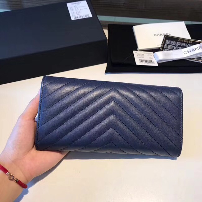Chanel Classic Flap Wallet A80758 Blue