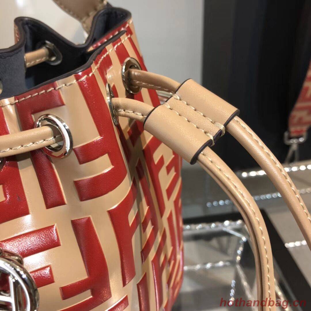 Fendi KAN I LOGO Handbag F0835 red