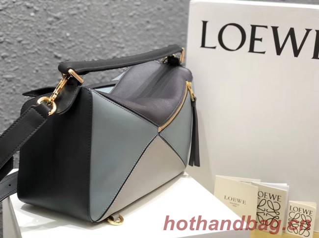 Loewe Puzzle Bag Original Leather B9124 blue white black