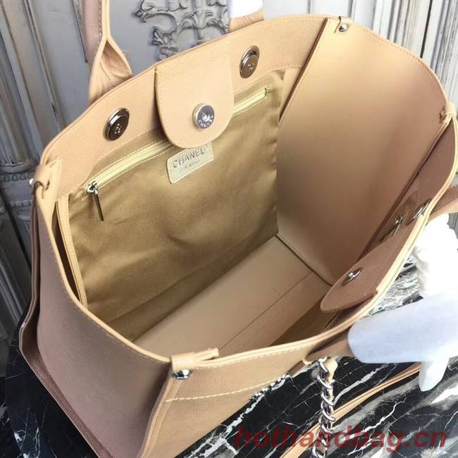 Chanel original Calfskin Leather Tote Bag 78900 apricot