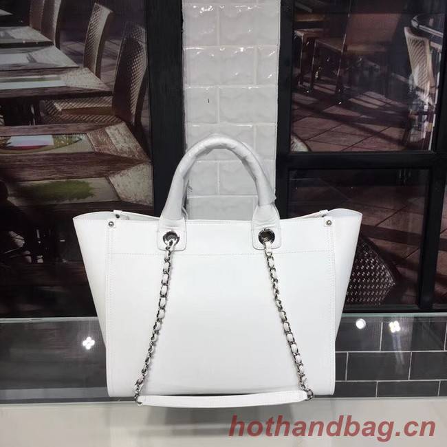 Chanel original Calfskin Leather Tote Bag 78900 white