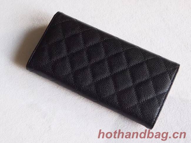 Chanel Classic Flap Wallet A31506 black silver-Tone Metal