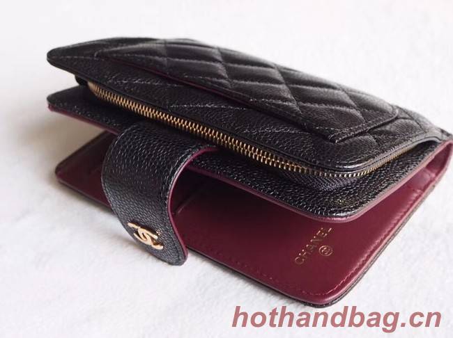 Chanel Classic Flap Wallet A48667 black