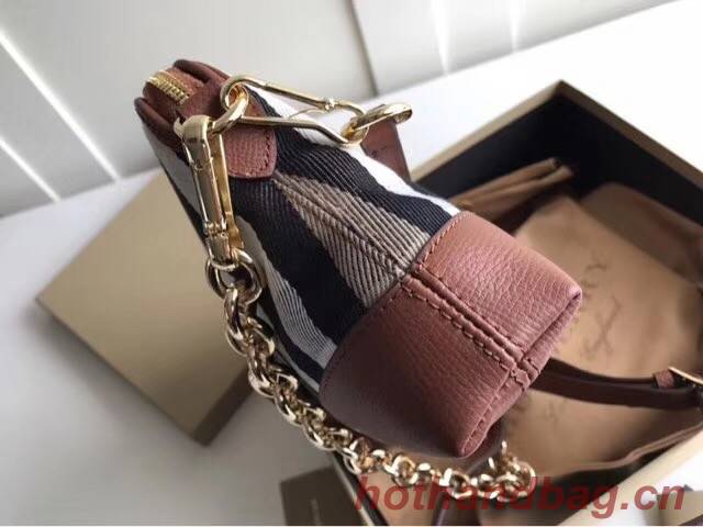 Burberry Calfskin Leather Should Bag 41711 brown