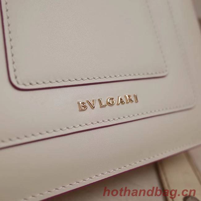 BVLGARI Serpenti Forever Flap Cover leather bag 28697 white