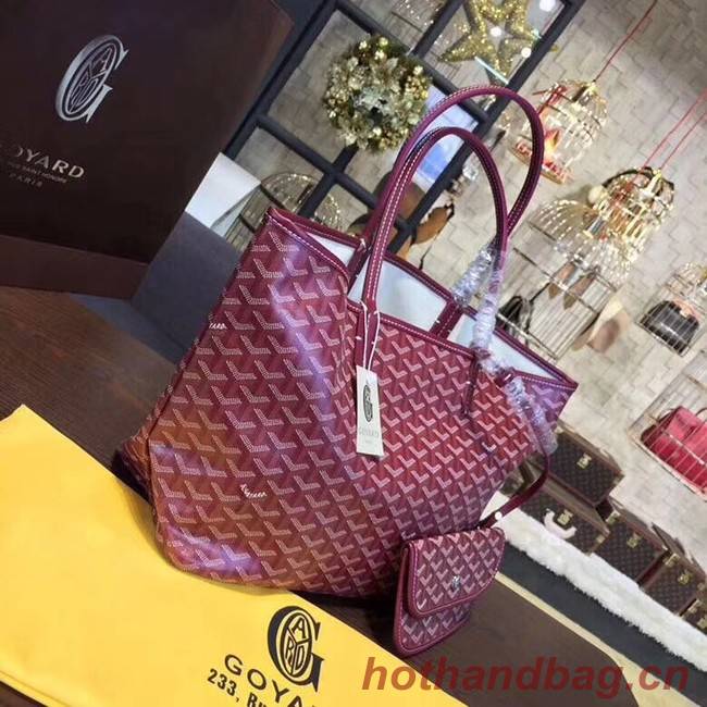 Goyard Y Doodling Calfskin Leather Tote Bag 36987 fuchsia