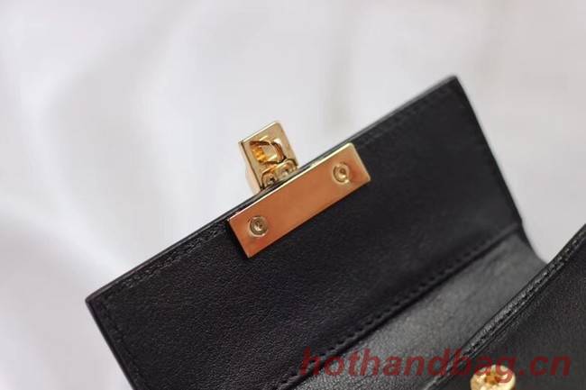 Gucci Leather french flap wallet 453155 black