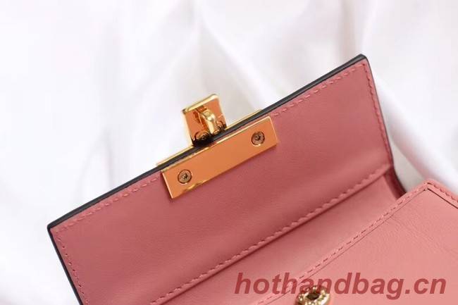 Gucci Leather french flap wallet 453155 pink