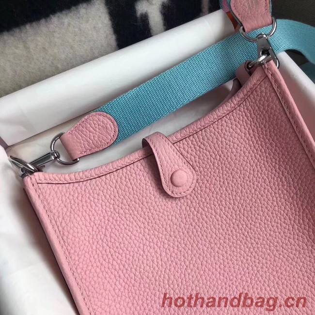 Hermes Evelyne original togo leather mini Shoulder Bag H15698 pink